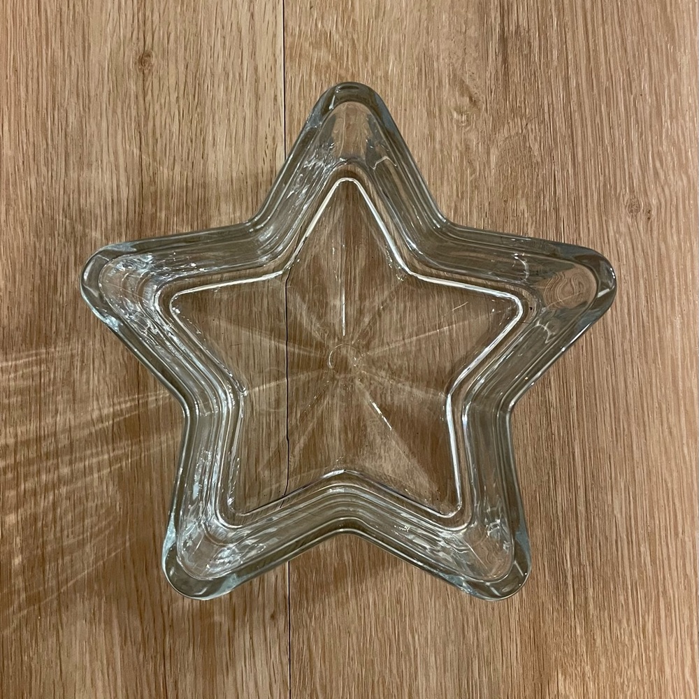 Glass Christmas Star Dish